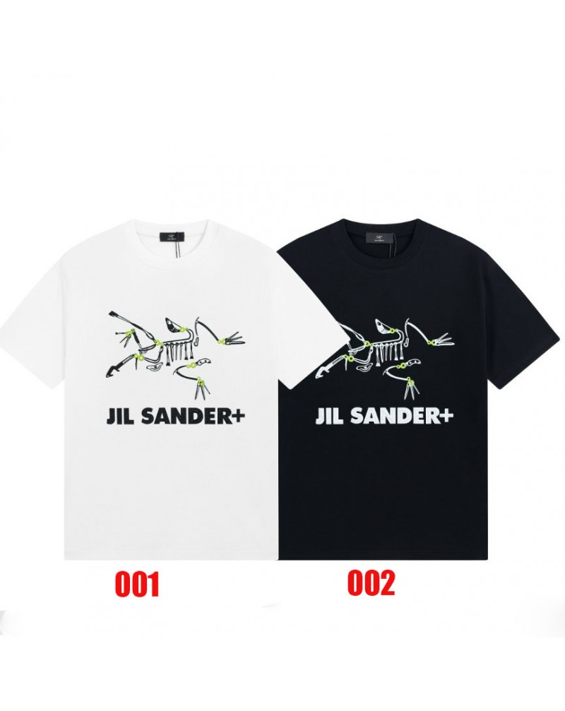 JIL SANDER+tシャツ短袖カップル向けお洒落ティシャツコットントップス