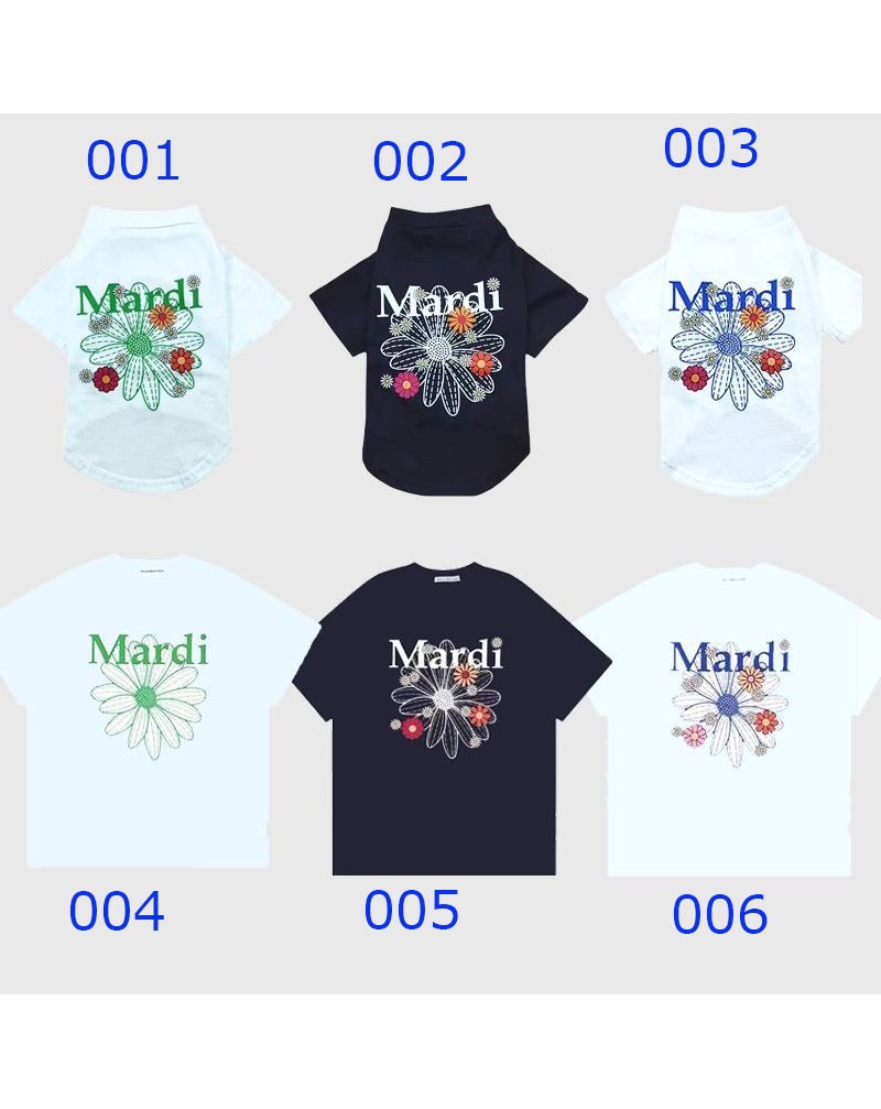 MARDI tシャツペット用服親子服オシャレかわいい猫犬用シャツ