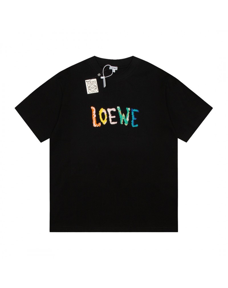 ロエベ tシャツペアお揃い人気カジュアルloeweティシャツ精緻刺繍