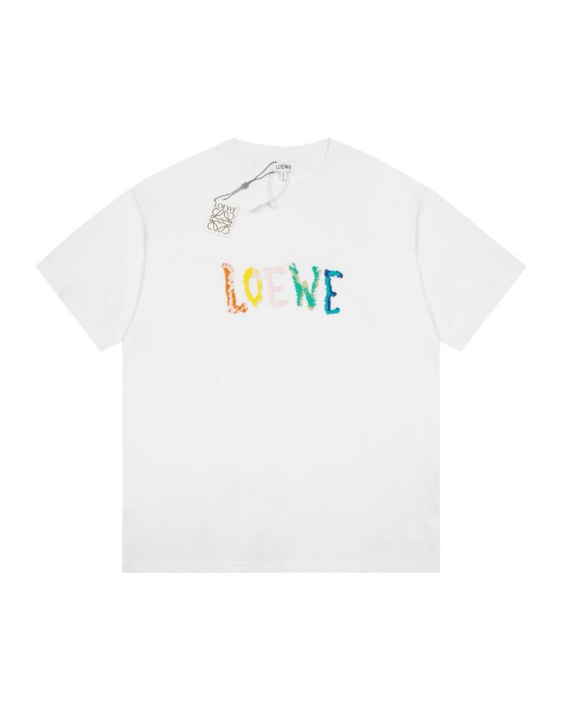 ロエベ tシャツペアお揃い人気カジュアルloeweティシャツ精緻刺繍