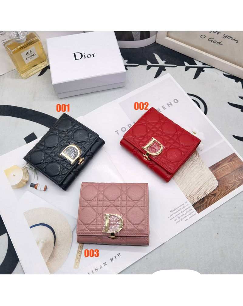 dior 短財布 お洒落優雅三つ折り財布 携帯方便 カードやお札や小銭入れ女性人気ブランド財布コピー