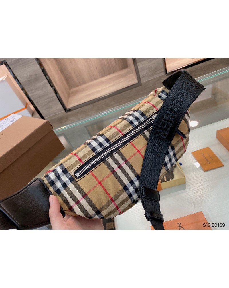 バーバリーウエストバッグお洒落経典イギリス風BURBERRY 斜め掛けバッグファッション潮流人気