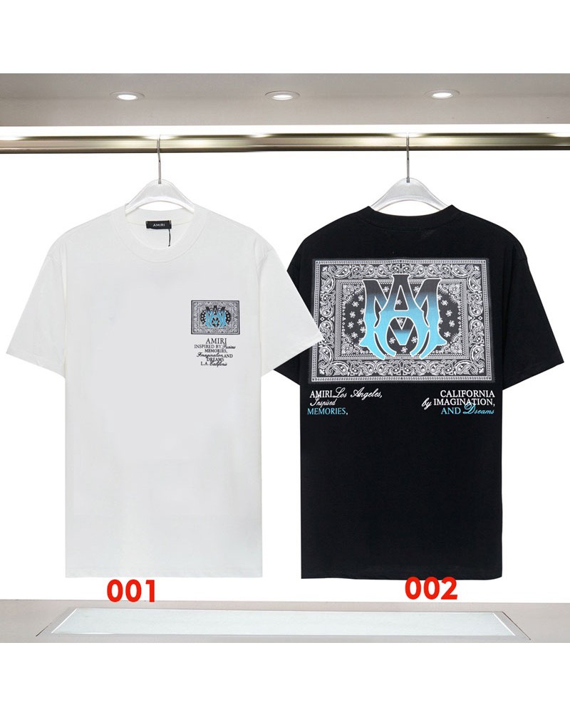 AMIRI Tシャツ半袖潮流個性ティシャツ短袖コットン製お洒落トップス男女向け