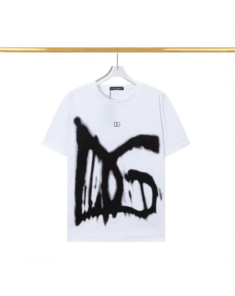 D&G Tシャツ半袖潮流個性落書きペアお揃いティシャツ短袖男女向け